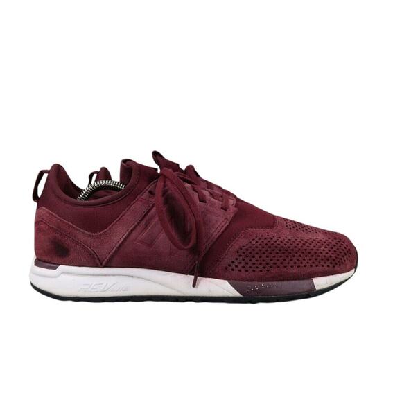 New Balance Shoes Mens 8.5 Sneakers Lifestyle 247 Suede Burgundy Active Casual main image 6